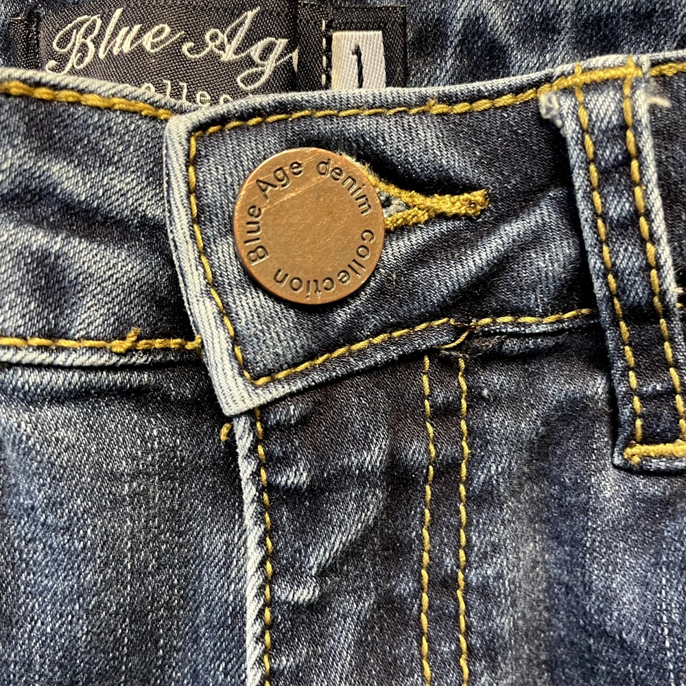Blue Age Denim Collection Women Size 1 High Rise Skinny Jeans Ripped Distressed - Picture 4 of 13